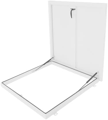 31" x 31" Steel Roof Hatch - Weatherproof Access Door with Interior Safety Lock for Home & Commercial Use - Secure, Durable & Easy to Install (Black)