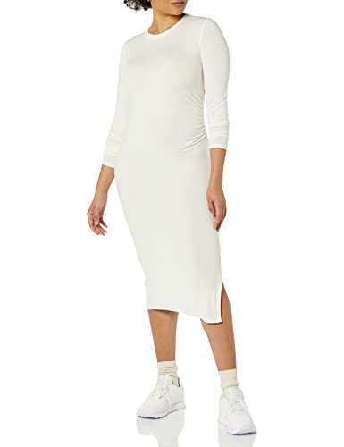 Amazon Aware Women's Jersey Ruched Dress (Available in Plus Size), Off-White, XX-Small