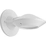 Progress Lighting 1-Light Frosted Glass Modern Outdoor Wall Lantern Light, Strata LED Collection, Outdoor, P560090-030-30K, White