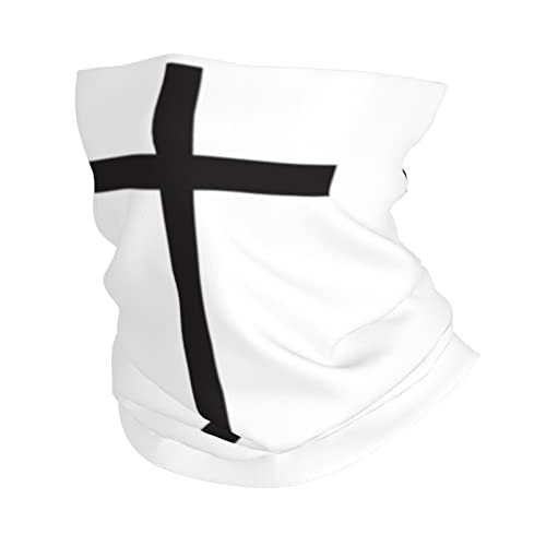 Religious Christian Faith Jesus Black The Cross Seamless Neck Gaiter Face Mask Seamless UV Protection Shield Scarf Bandana for Motorcycle Cycling Riding Running Headbands