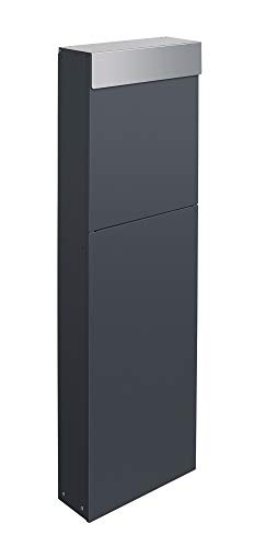 Preisvergleich Produktbild Frabox® Design Standbriefkasten NAMUR anthrazitgrau RAL 7016 / Edelstahl - Made in Germany!