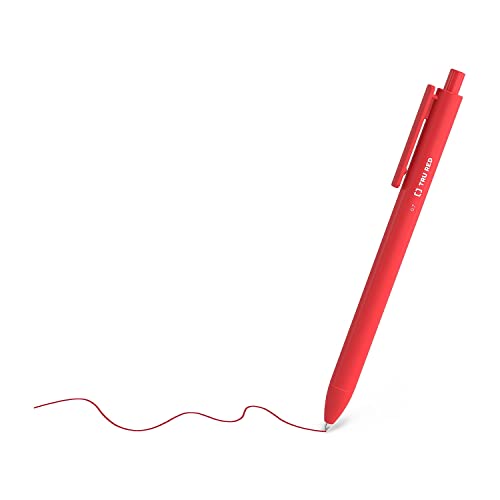 Image of TRU RED Retractable Gel Pens, Medium Point 0.7mm, Red Ink, 24 Pack - Quick‑Dry Pens for Grading, Editing & Office Use
