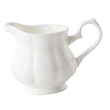 HIAKDOFT Keramik Milchkännchen mit Ausguss Europäischer Stil aus Sicherem Porzellan Tropfsicheres Design Vielseitig für Kaffee Tee Milch für Zuhause und Restaurantgebrauch