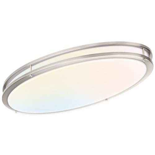 DAKASON 32In Oval LED Flush Mount Light for Kitchen/Living Room, 50W Large LED Ceiling Light...