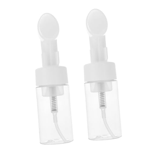 BAZEITFLOW 2 piezas Botellas de Viaje para Cosméticos de Botellas Espumadoras con Cabezal de Silicona Diseño Anti-fugas para Limpieza Facial y Jabón Líquido