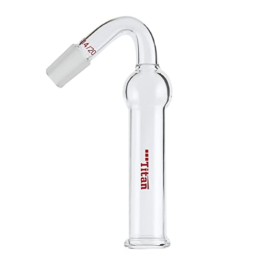 ADAMAS-BETA Glass Drying Tube Adapter 75 Degree Bent Lab Drying Tubes with 14/20 Standard Taper Joint Lab Glassware