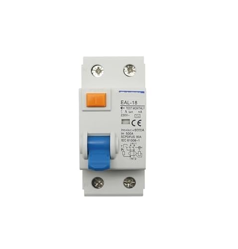 SHMKBDPF Disjoncteur électromagnétique à Courant résiduel, 2P 100/300mA, Type AC, disjoncteur différentiel, Interrupteur de sécurité(300mA,2P 32A)