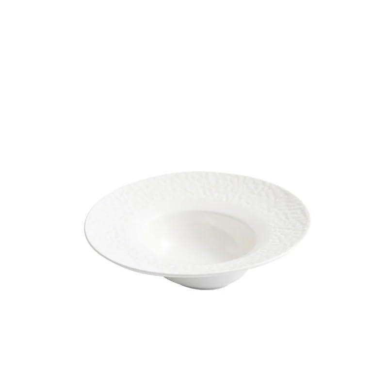 Assiette creuse grand format en céramique robuste pour préserver la chaleur