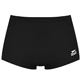 Slazenger Herren Schwimmen Boxer Schwimmhose Badehosen Badeshorts Kastenbadehose Schwarz Large