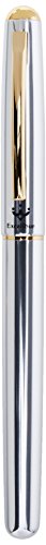Pentel RX15ZX-A Pentel Excalibur Stick Roller Ball Pen, Silver Barrel, Black Ink, Fine Pt, 1 Pen
