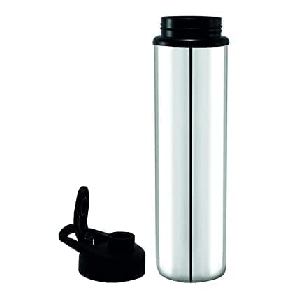 Image of Stainless Steel Sipper Water Bottle 1000 ml, Silver|| Air tight, Leak Proof |Gym Bottle | Hiking | Treking Bottle | Travel Bottle Pack of 3