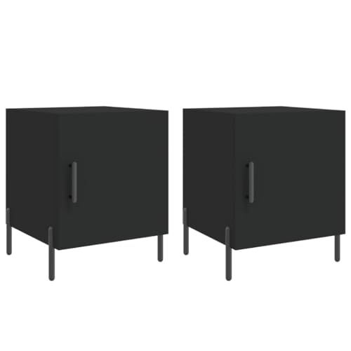 Table de Chevet Noire compacte 40x40cm pour petits espaces - 2