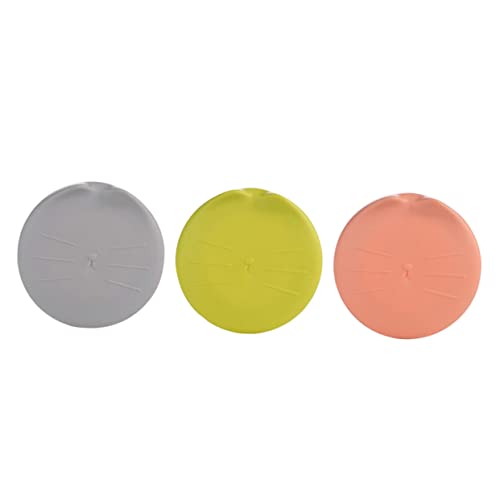 ORFOFE Reusable Pet Food Can Lids 3 Pieces Sealing Covers for Small Cat Dog Canned Food Gentle Handling