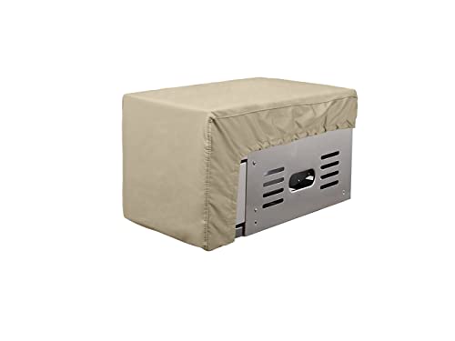 Covermates Side Burner Cover - Water Resistant Polyester, Drawcord Hem, Double Stitched Seams, Grill and Heater Covers, 13.5W x 23D x 12H, Khaki