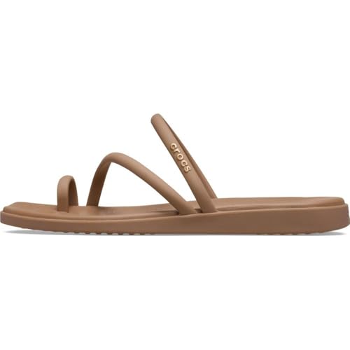 Image of Crocs Women's Miami Toe Loop Sandals | Square Toe Flat | Flexible Straps | Croslite Foam Footbed