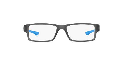 Oakley Youth Kids' OY8003 Airdrop XS Rectangular Prescription Eyewear Frames, Satin Grey Smoke/Demo Lens, 48 mm