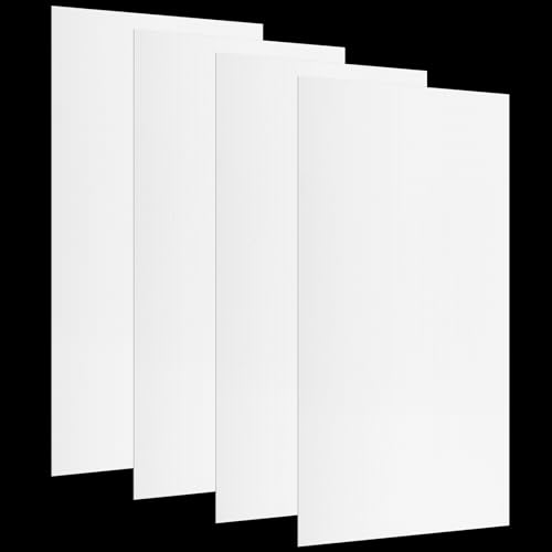 Pushglossy 4 Pack 23.75 X 47.75 X 0.2 Fluorescent Light Covers Classroom Office Diffuser Panels for 2x4ft Drop Ceiling Light Fixture Polycarbonate Replacement Cover for Hospital Home (Milky White)