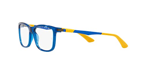 Ray-Ban RY1549 Unisex Kids Square Prescription Eyewear Frames, Transparent Blue/Demo Lens, 50 mm - image 3
