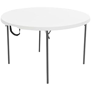 Lifetime Light Commercial Fold-in-Half Round Table, 4-Foot