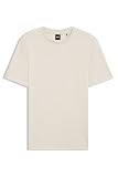 [BOSS] [ボス] バブル ジャカード ストラクチャー コットン ブレンド Tシャツ メンズ M ホワイト