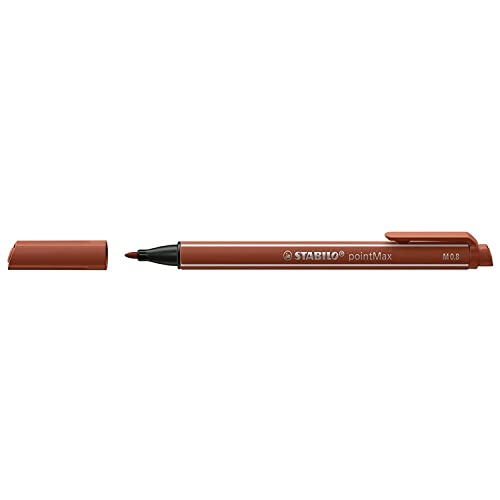 STABILO pointMax stylo-feutre marron rouille pour ecriture fine