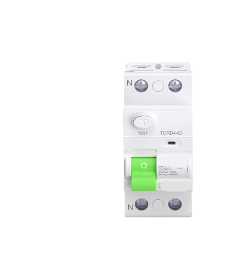 AC Type RCCB Residual Current Circuit Breaker AC ELCB 2 Pole 6/10/16/20/25/32/40/20/63A RCD 100mA/300mA TORD4-63 Series(2Pole 100mA,40A)