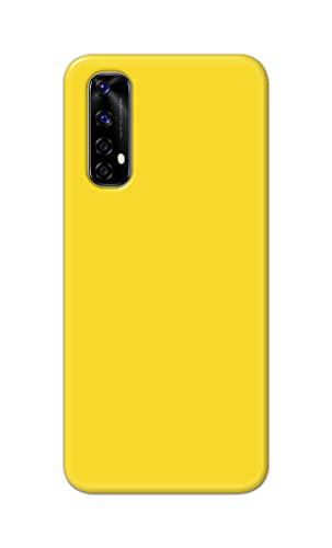 Image of Printed Hard Back Cover Case for Realme Narzo 20 Pro | Realme 7 | Realme Narzo 30 4G Back Cover (Plain Yellow) -1803