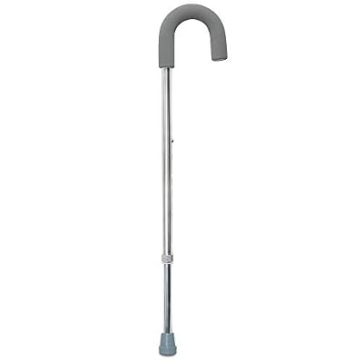 McKesson Walking Cane with Foam Round Handle, Aluminum, Adjustable Height 28 3/4 in to 37 3/4 in, 6 Count
