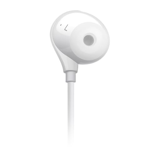 Image of vivo Xe710 Wired Type C Earphones with Mic for Clear Calling, Powerful Audio,1.25M Cable (White, in The Ear) - in Ear