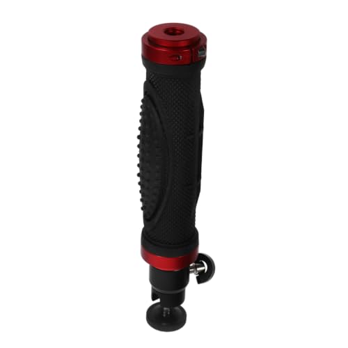 Image of FRCOLOR Video Camera Handle Grip Stabilizer with 1 /4 inch Screw Mount and LED Light for DSLR and Phone, Multifunctional Handheld Gimbal for Travel and Professional Filming, Black