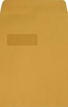 LUXPaper 9 x 12 Open End Window Envelopes | Brown Kraft | 28lb. Text | 50 Qty