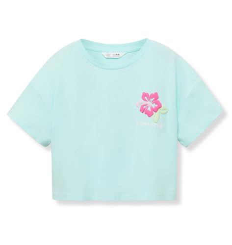 Image of Alan Jones Clothing Girls Crop T-Shirt | Short Length Drop Shoulder Tee | Printed Casual Top for Girls