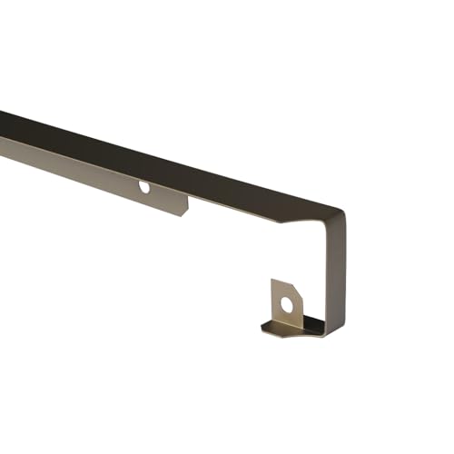 NORDLINGER PRO Profil Aluminium Jonction Angle Plan de Travail, 67 cm x 3.8 cm, Inox Bord Droit, Rayon 0/2 mm
