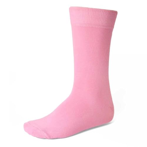 tiemart Mens Socks One Pair (Pink Solid)