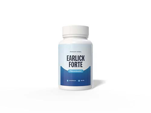 Earlick Forte – Pflanzliches Nahrungsergänzungsmittel mit Grüntee-, Guarana-, Himbeer- & Grünkaffee-Extrakt – 60 Kapseln – Natürliche Formel mit Koffein