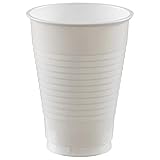 Amscan Big Party Pack 50 Count Plastic Cups, 12-Ounce, White