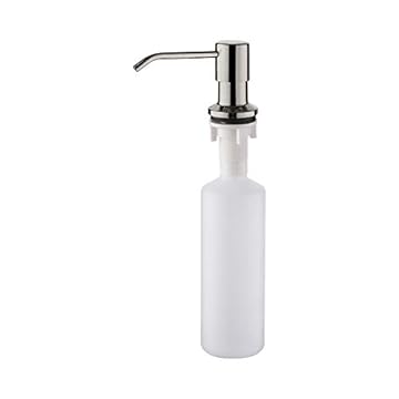 Ibergrif M34027A Sink Dispenser Pump, Kitchen Sink Soap Dispenser Built in 500ml Liquid, 360° Rotation Nozzle, for Bathroom and Dish Lotion Sink, Stainless Steel, Grey