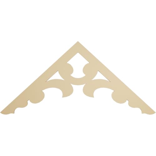 60"W x 27 1/2"H x 1 1/2"P (11/12) Pitch Vienna Signature Urethane Gable Pediment, Primed Tan