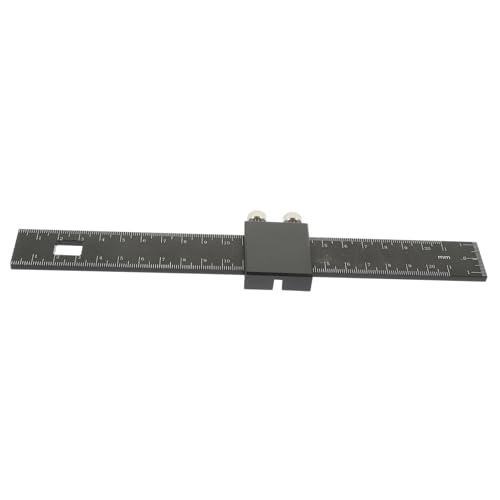 Abaodam 木工用スライドルーラー 属製高精測定 定規付き可能な刻みスケール カーペントリー設計師向け 作業用コンパクト計測ツール