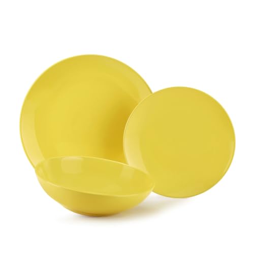 Servizio piatti Carioca giallo 18 pz Fade Maison