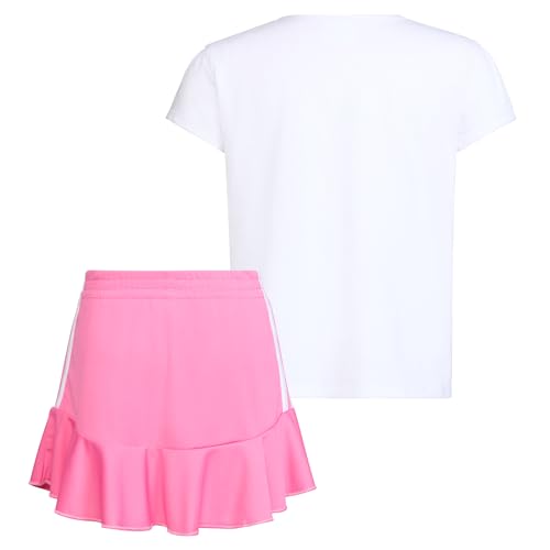 Image of adidas girls 2-Piece Short Sleeve Box Tee & Pleated Skort Set