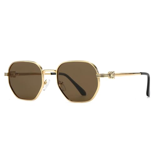 Lunettes de soleil tendance en métal pour hommes et femmes chic