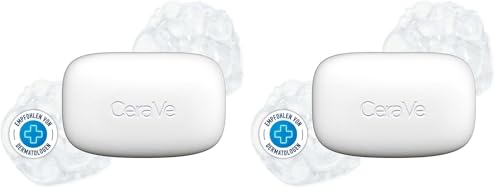 Image of CeraVe Hydrating Cleanser Bar - Soap-Free Body and Facial Cleanser with 5% Moisturizing Cream - 4.5 Ounce Bar,(Pack of 2)