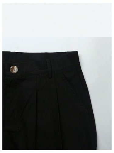 Floerns Men's Pleated Dress Pants Wide Leg Loose Fit Work Suit Casual Pants4