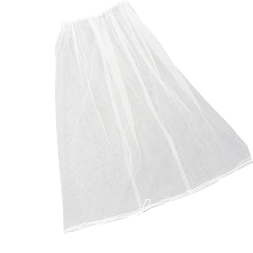 PURPLELILY Enaguas de malla para mujer, ligera, transpirable, con cordón, para vestidos de baño, bodas, fiestas, enaguas de malla para vestido de novia, blanco, Talla única