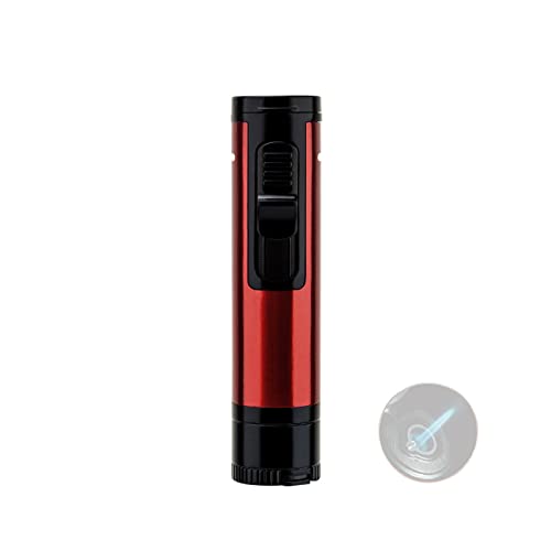 Briquet chalumeau coupe-vent rechargeable avec aiguille à cigare intégrée