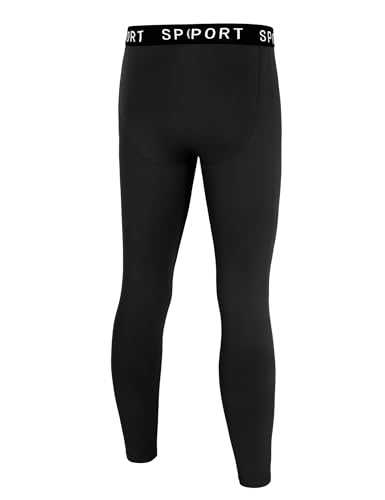 HASMES Boys Compression Leggings Youth Compression Pants Sports Tights Athletic Base Layer for Basketball Hockey Running2