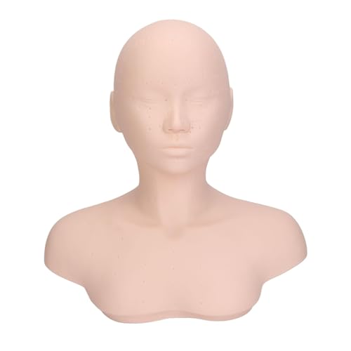 Cabeza de maniquí de práctica con hombros modelo ergonómico para entrenamiento de belleza
