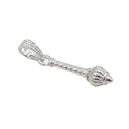 Image of Sahiba Gems Silver /Chandi Lord Bajrang Bali Hanuman Gada Pendant For Men /Boys (Hanuman Gada)