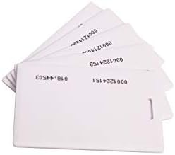 RRLFCSM01 LF 125 KHz ISO 10536 TK4100 Clamshell Thick Plain White RFID Smart Cards - Pack of 10